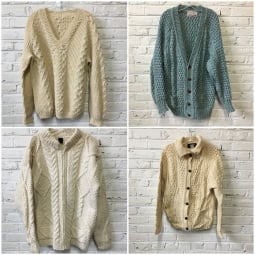 Fishermen / wool Cable Knit Sweater by the bundle
